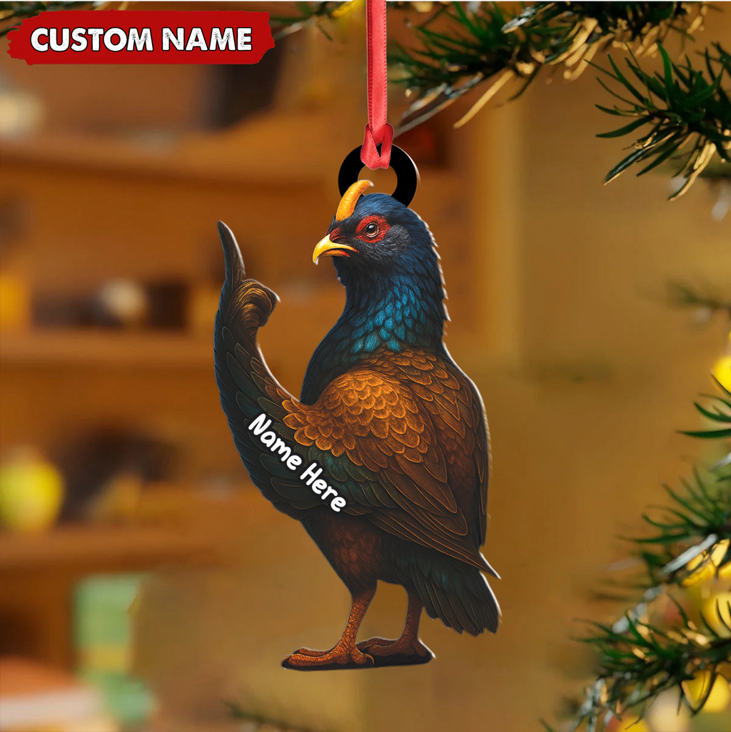 Personalized Funny Bird Ornament – Custom Christmas Gift for Hunters & Bird Lovers