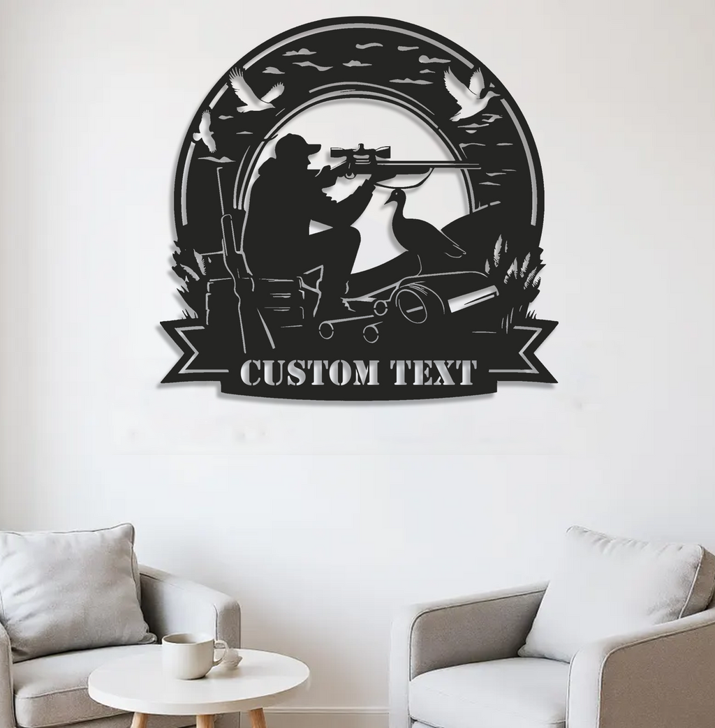 Personalized Duck Hunting Metal Sign WITH LED/WITHOUT LED – Custom Name Hunter Wall Art
