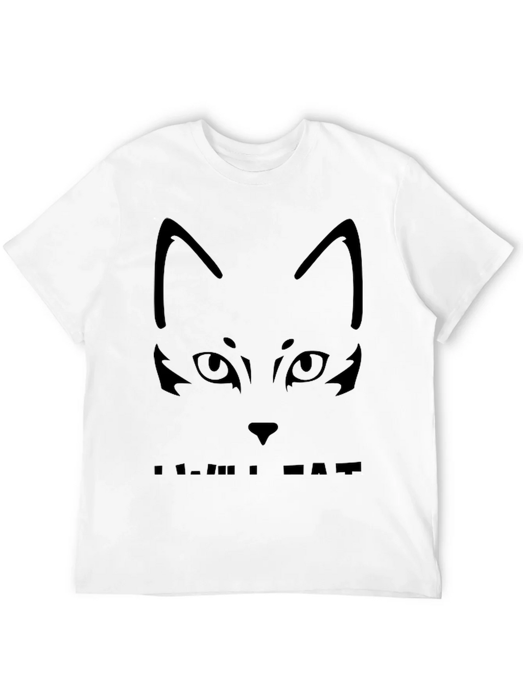 Cool Cat Face Black T-Shirt product image 8
