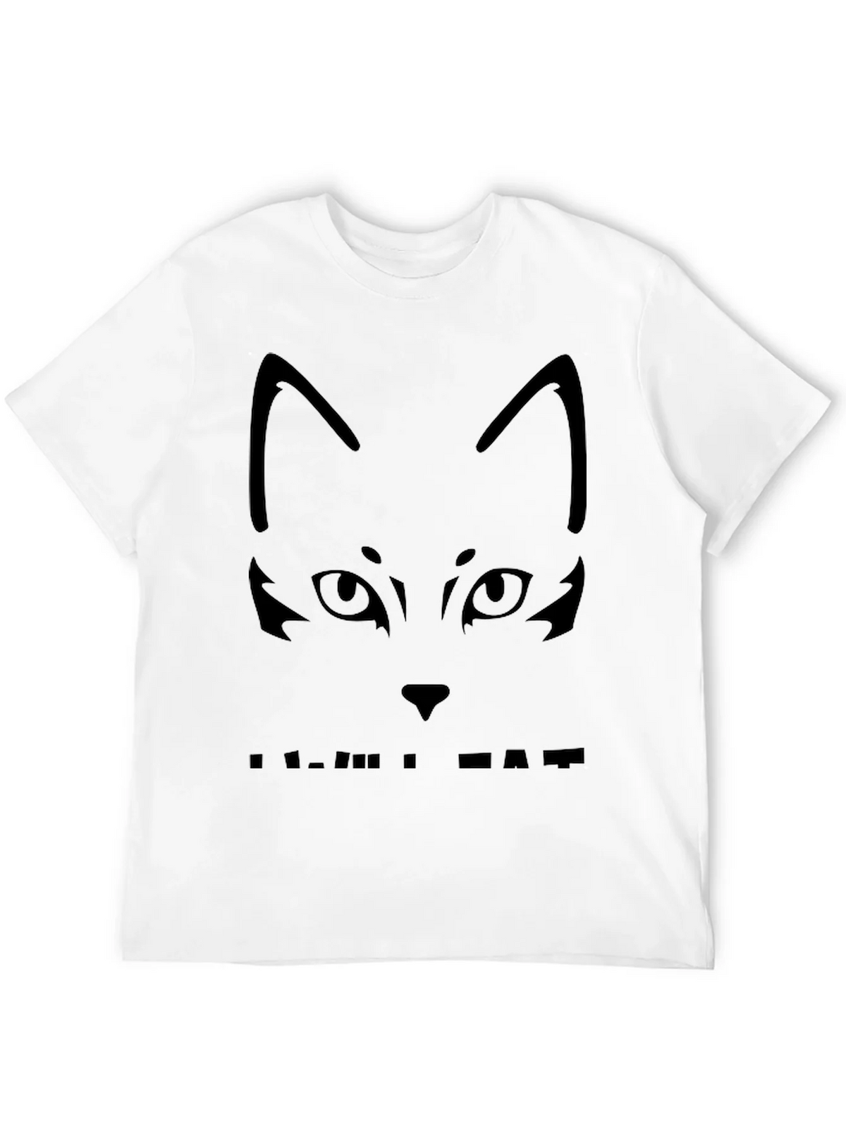 Cool Cat Face Black T-Shirt product image 8
