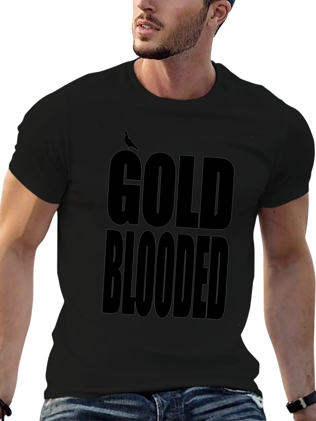 Gold Blooded Black Graphic Tee product image 5