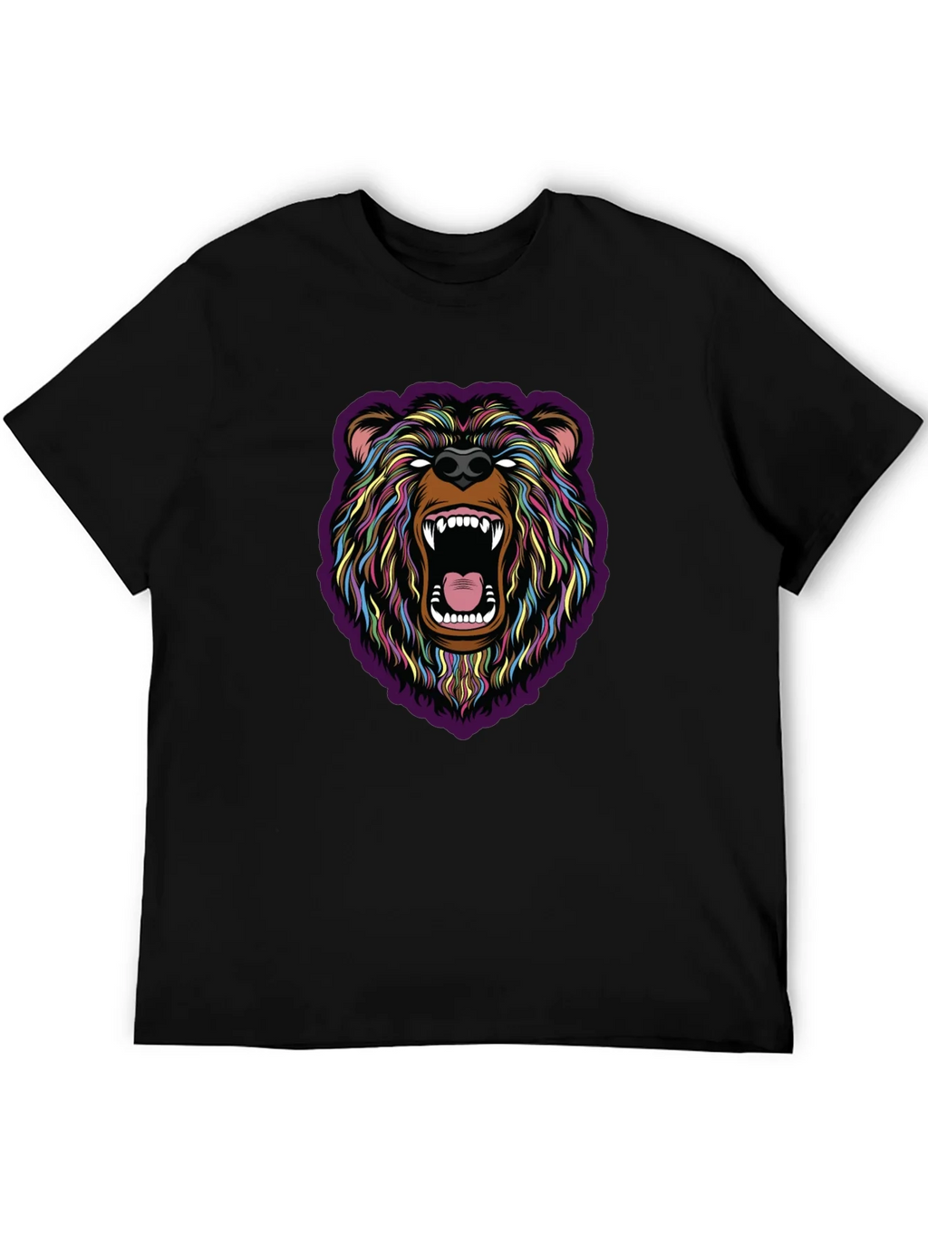 Roaring Bear Graphic Tee - Bold Colorful Design product image 5