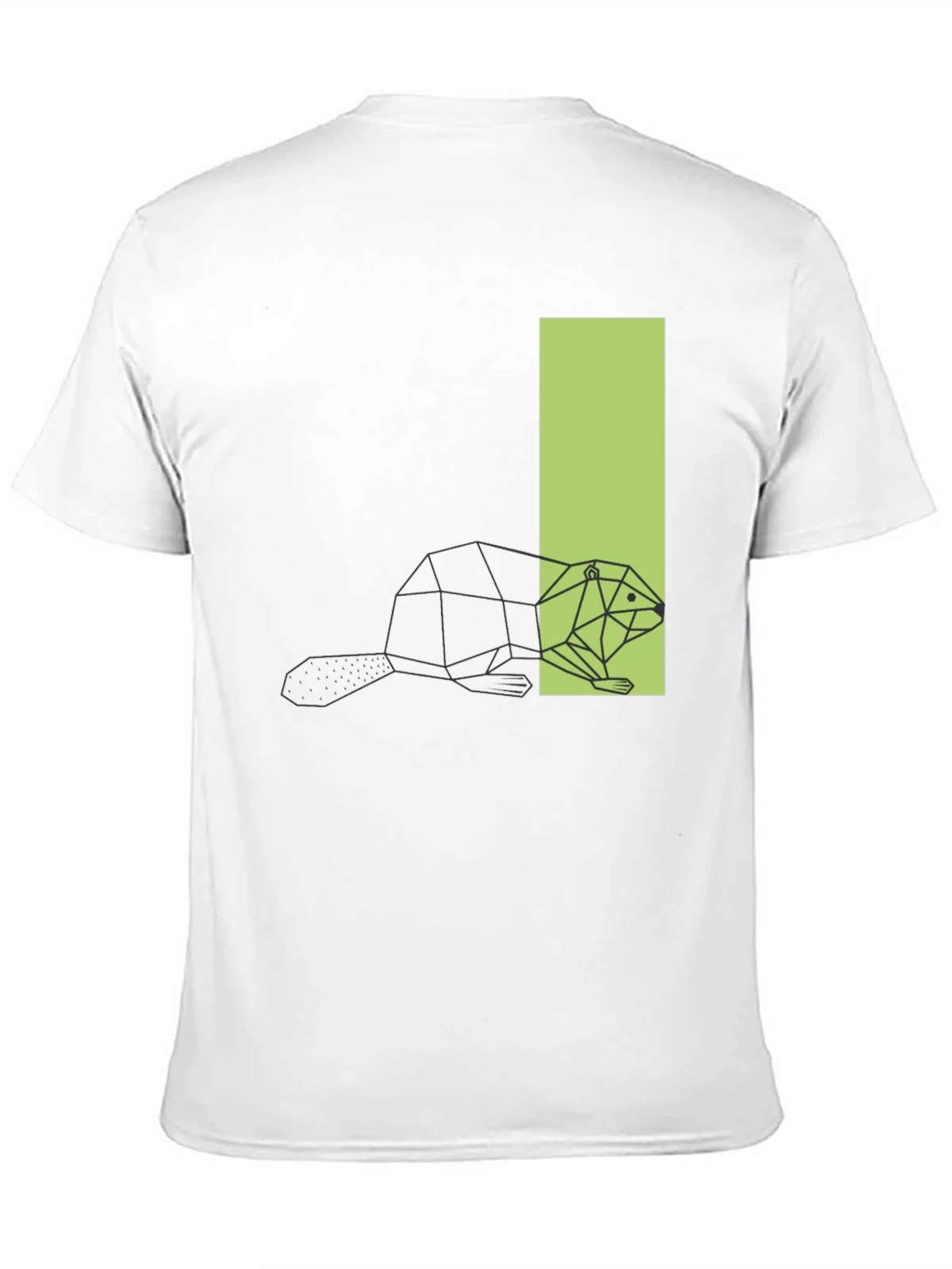 Geometric Beaver Graphic Tee - Black T-Shirt product image 7
