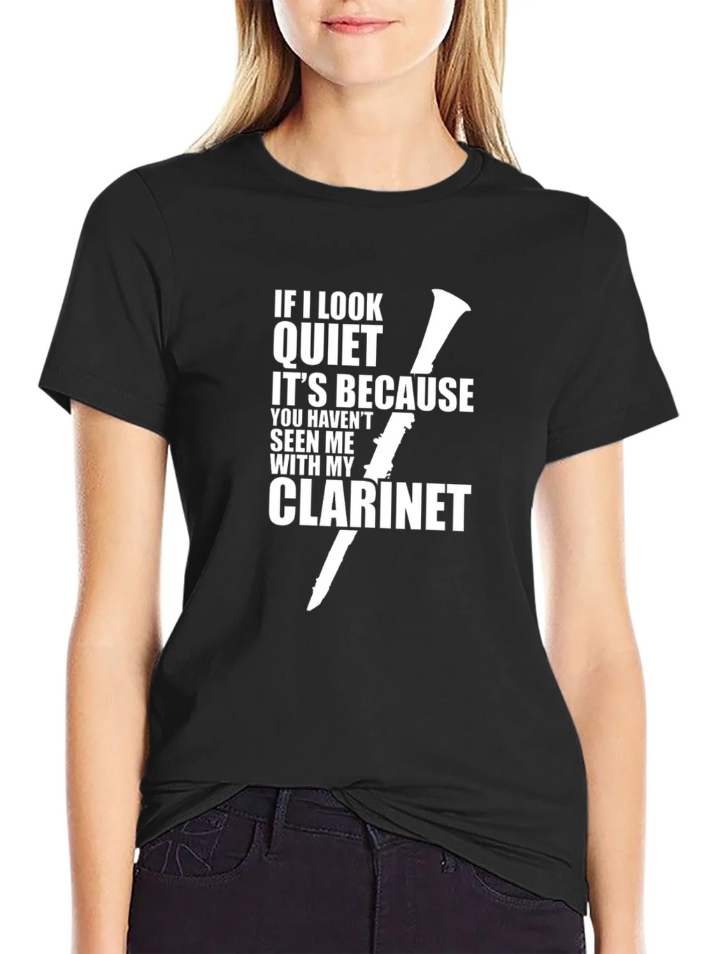Funny Clarinet T-Shirt - If I look Quiet product image 2