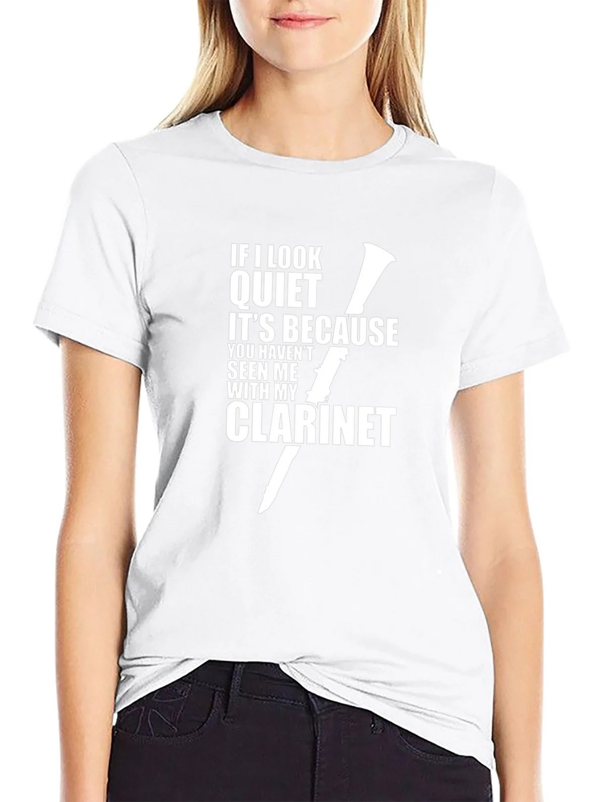 Funny Clarinet T-Shirt - If I look Quiet product image 8