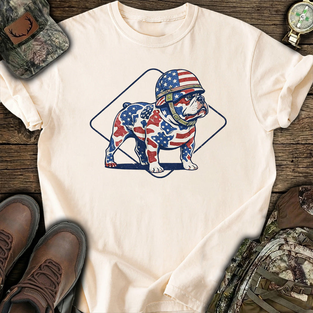Patriotic Bulldog USA Flag T-Shirt product image 6