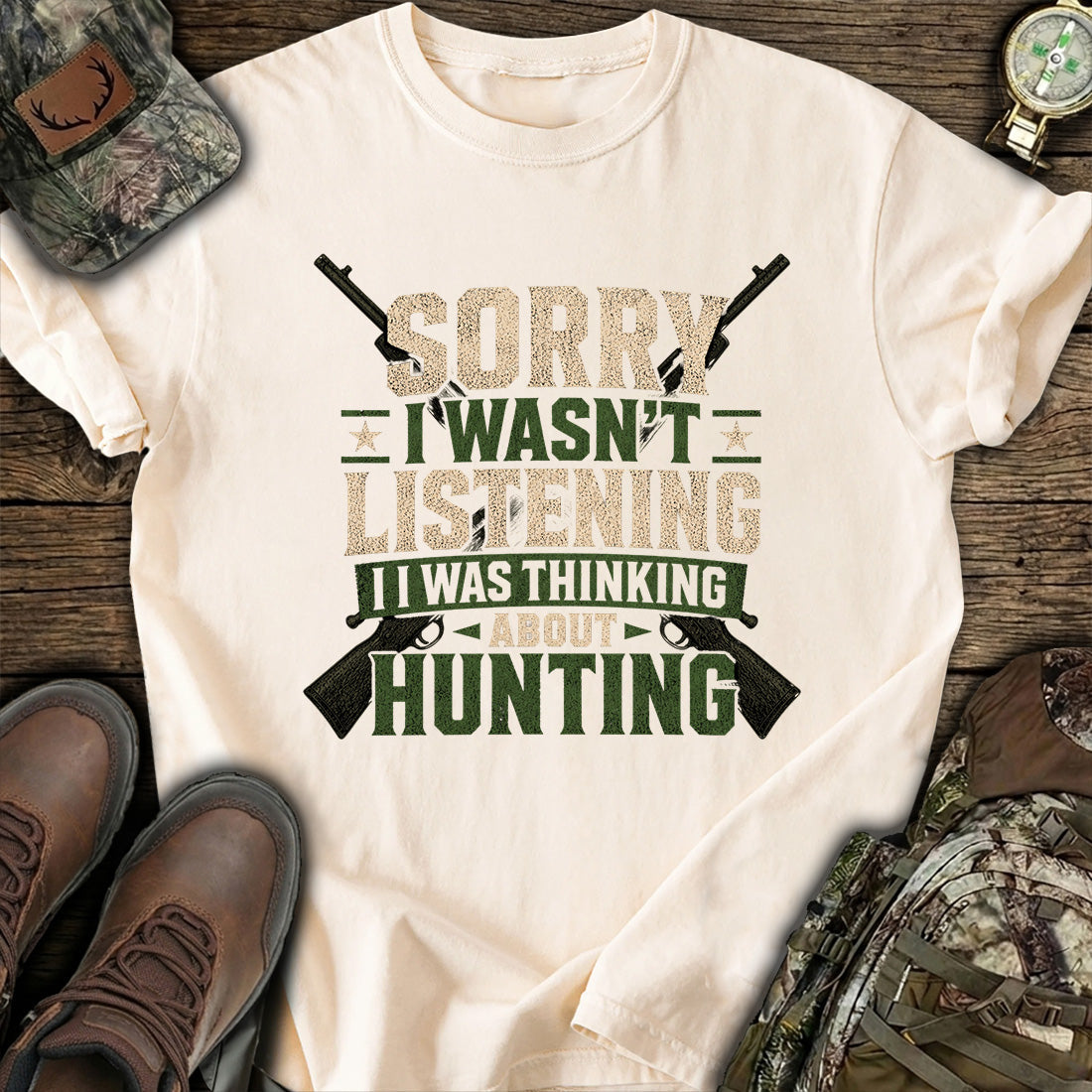 I Was Thinking About Hunting T-Shirt product image 6