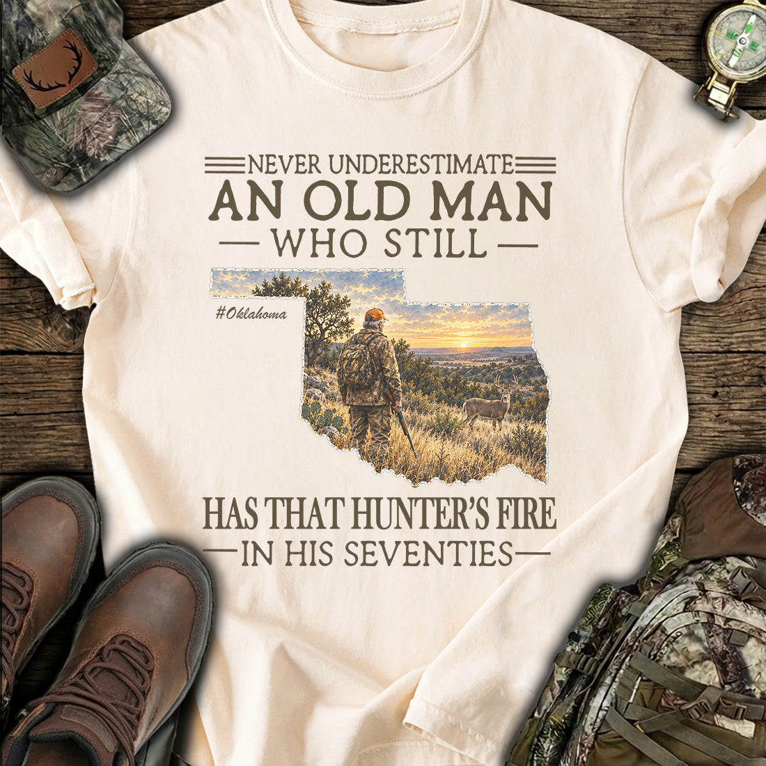 Oklahoma Hunter Fire T-Shirt product image 6