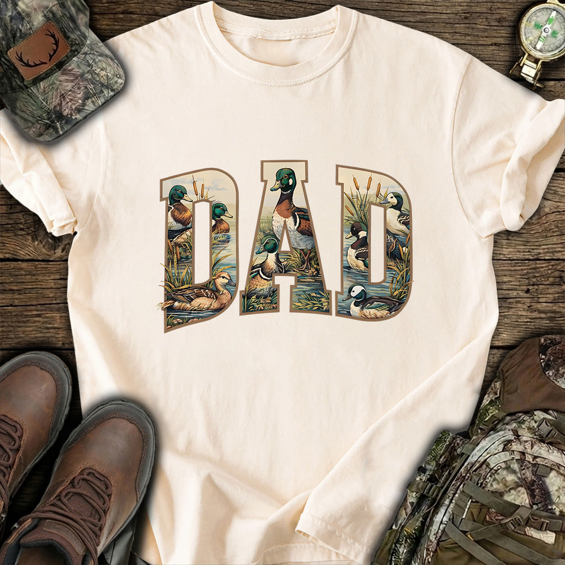 Duck Hunting Dad Camo T-Shirt product image 6