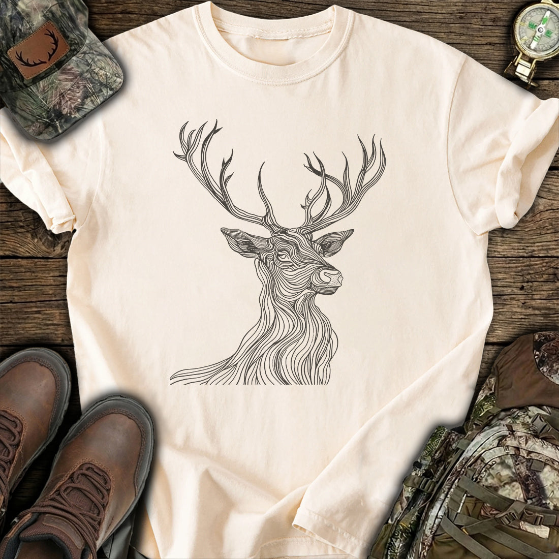 Mystic Stag Lines T-Shirt product image 5