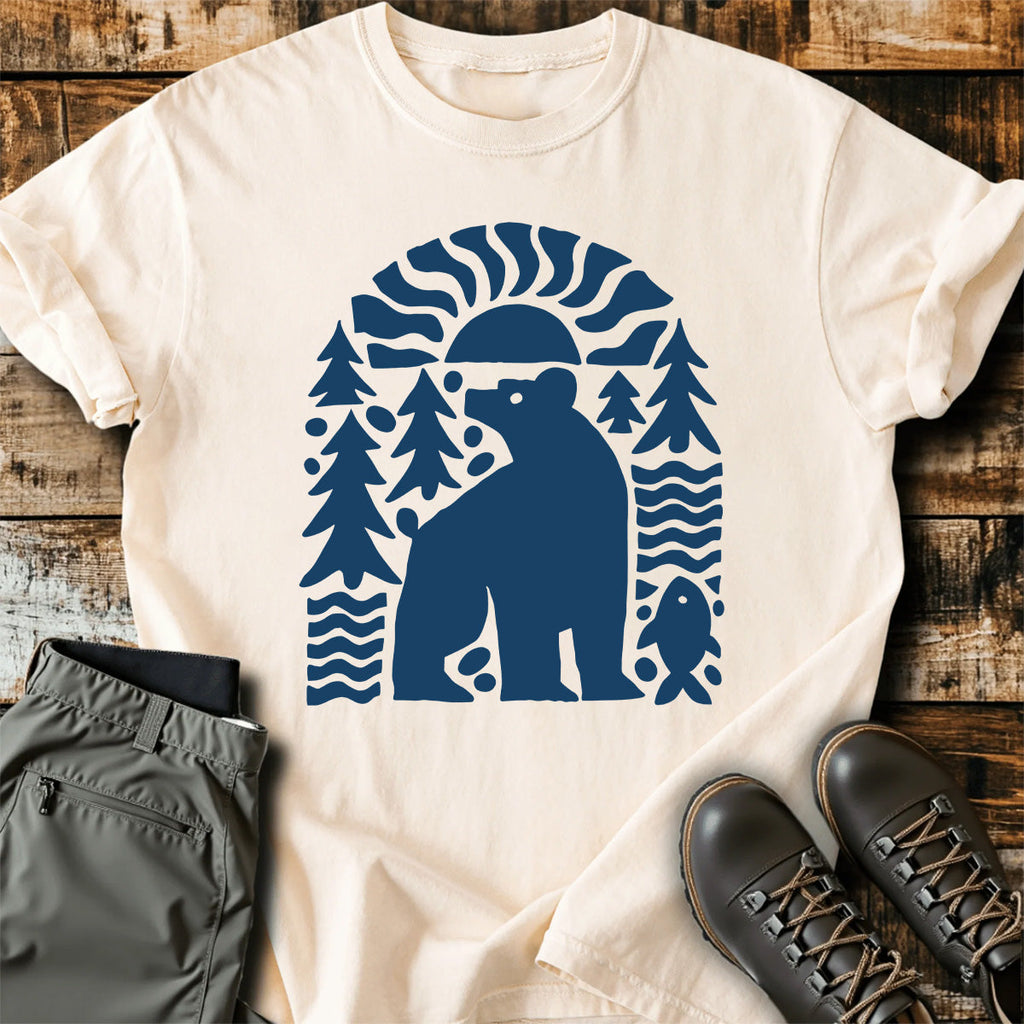 Bear Forest Lake Sunset T-Shirt product image 2