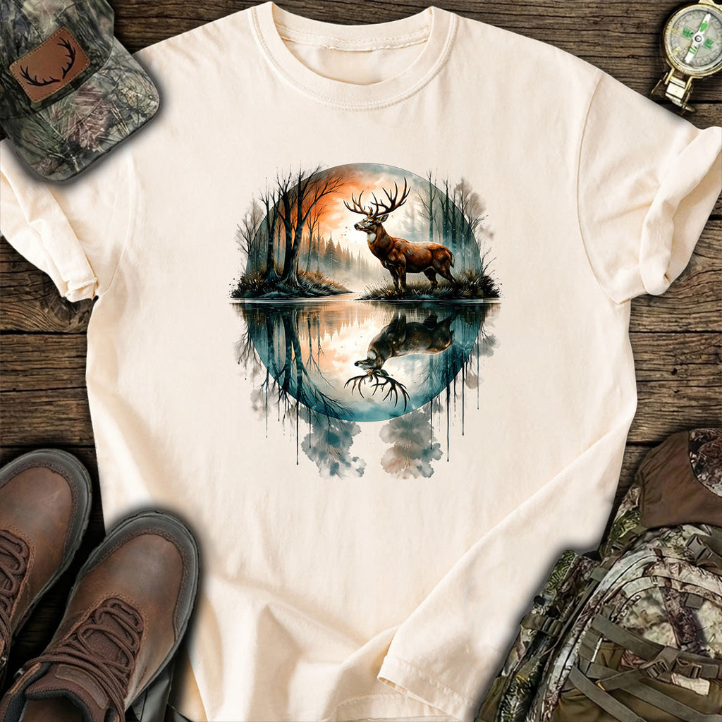 Deer Reflection Nature T-Shirt product image 6