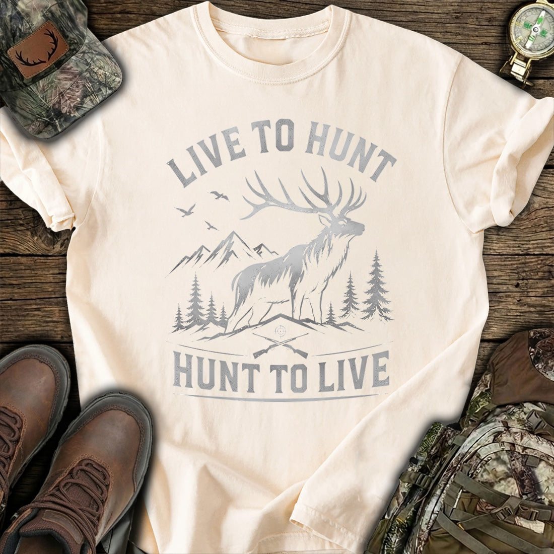Live To Hunt Elk T-Shirt product image 6