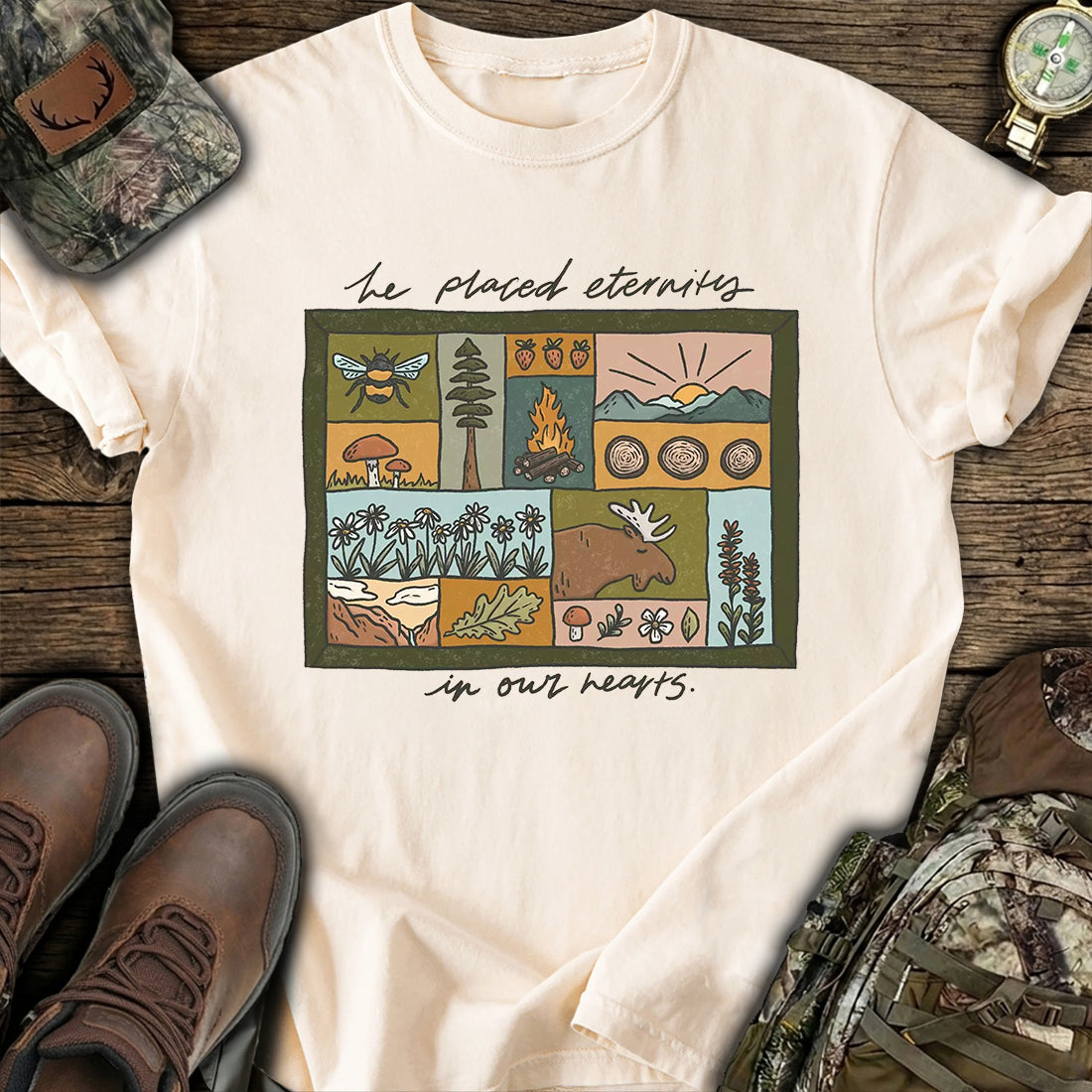Nature Forest Moose T-Shirt product image 5