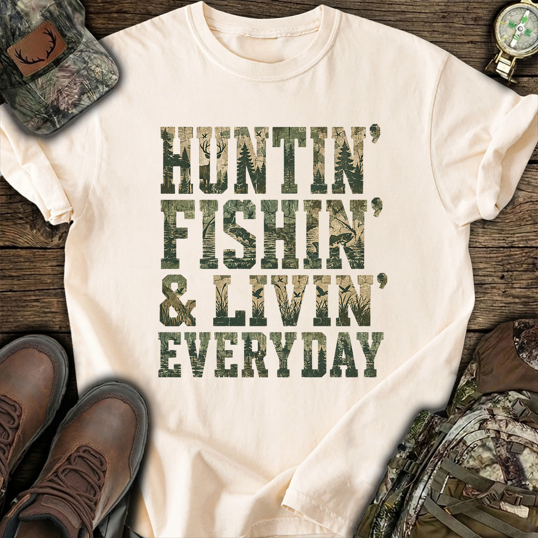 Hunt Fish Livin T-Shirt product image 6