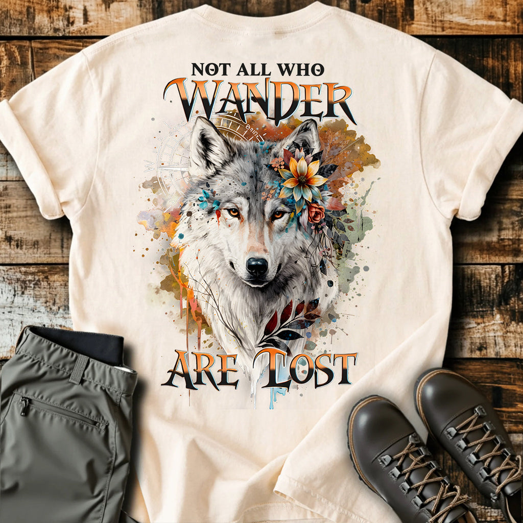 Wolf Wanderer Boho Art T-Shirt product image 6