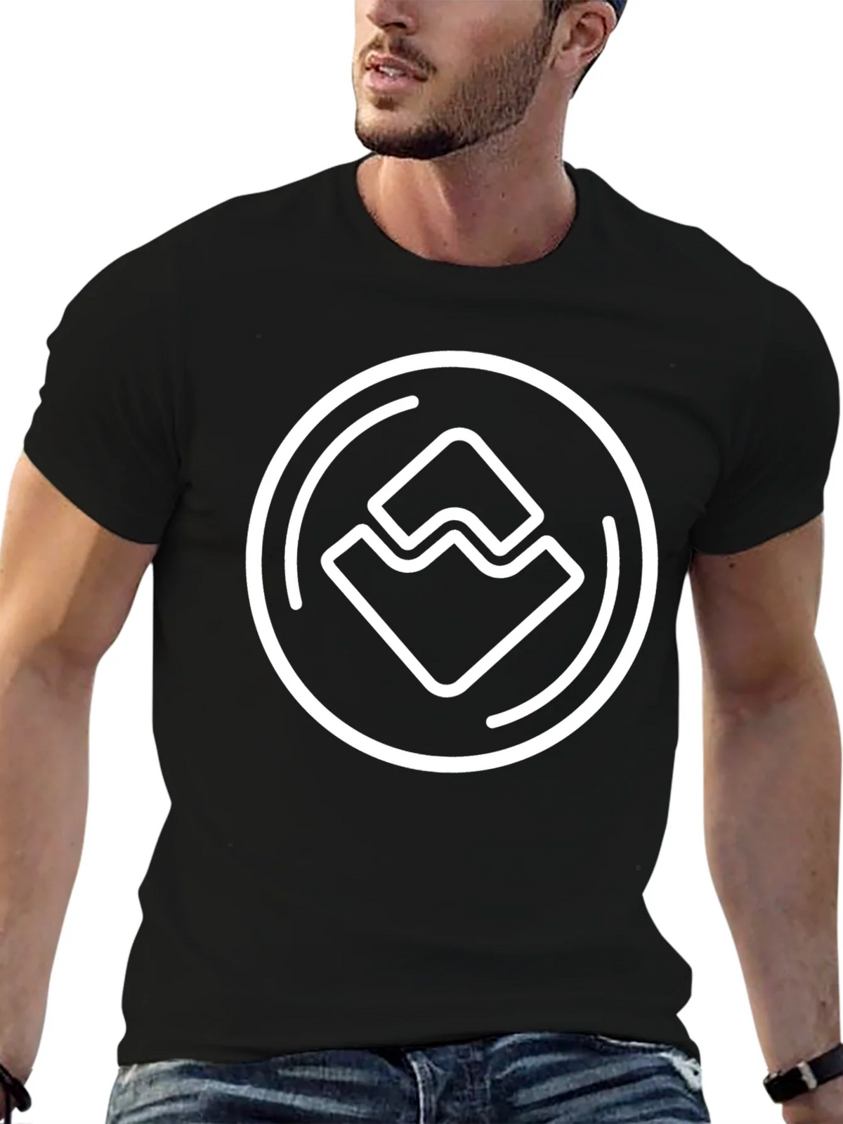 Modern Emblem Graphic Tee - Black product image 4