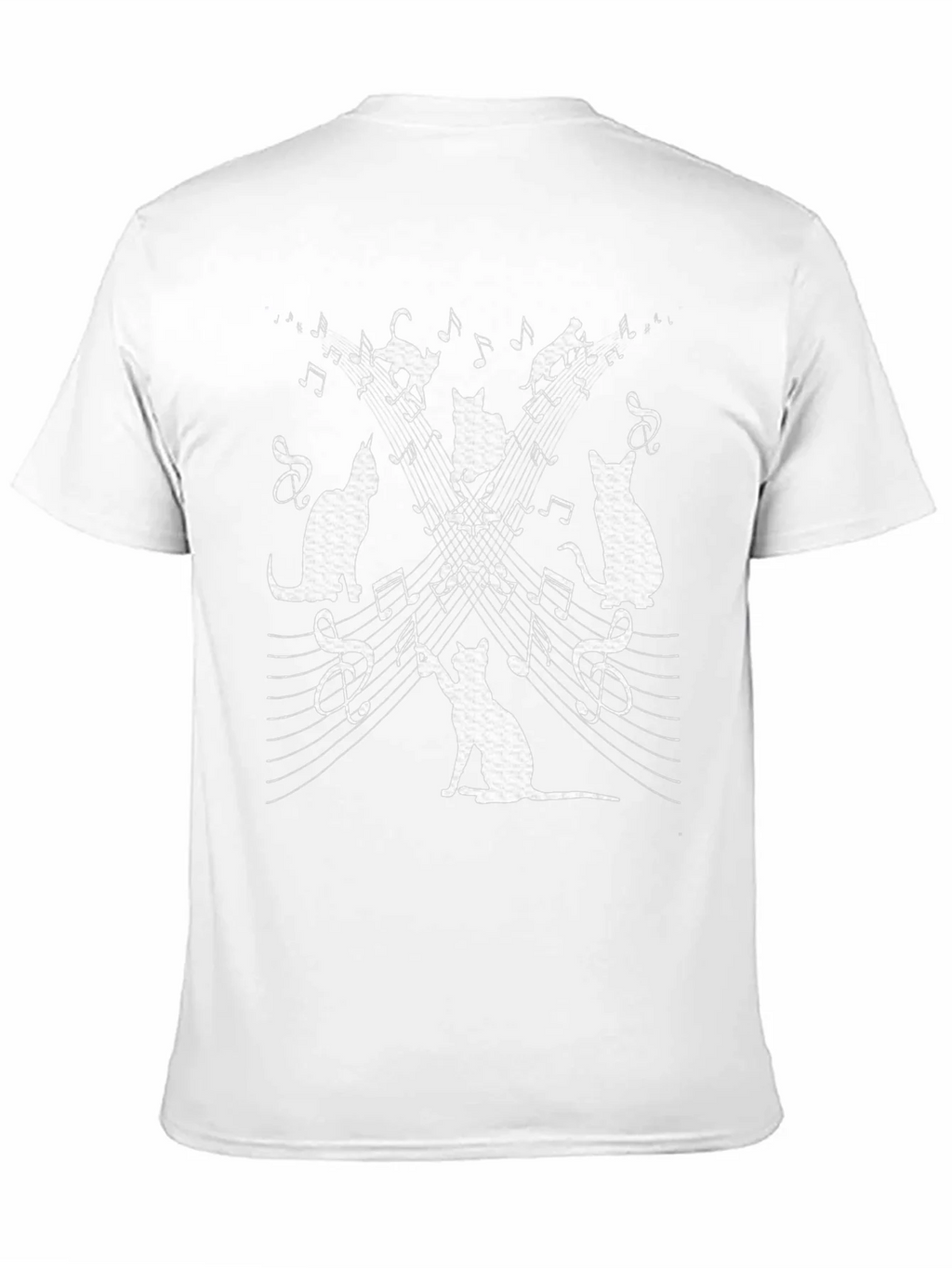 Cat Music T-Shirt - Whimsical Black Tee product image 10