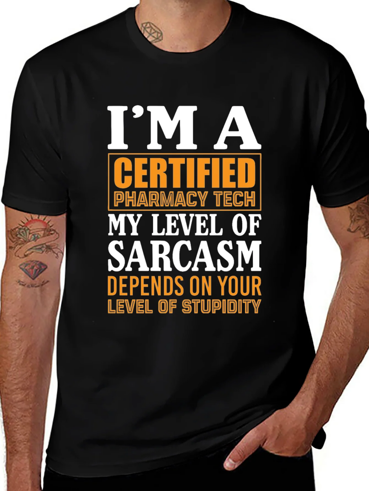 Certified Pharmacy Tech Sarcasm T-Shirt product image 1