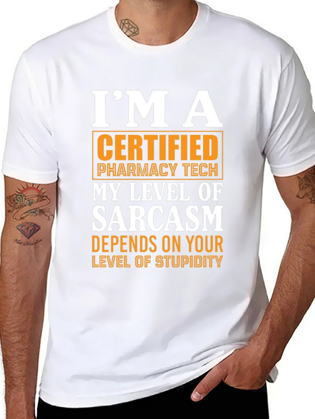 Certified Pharmacy Tech Sarcasm T-Shirt product image 5