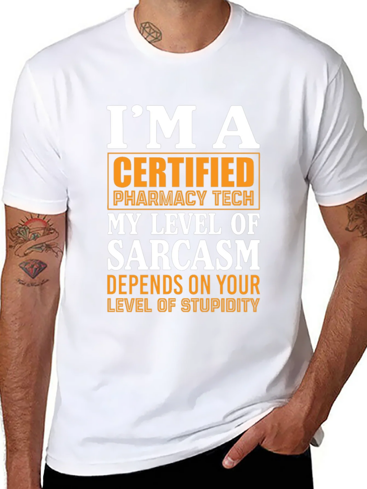 Certified Pharmacy Tech Sarcasm T-Shirt product image 5