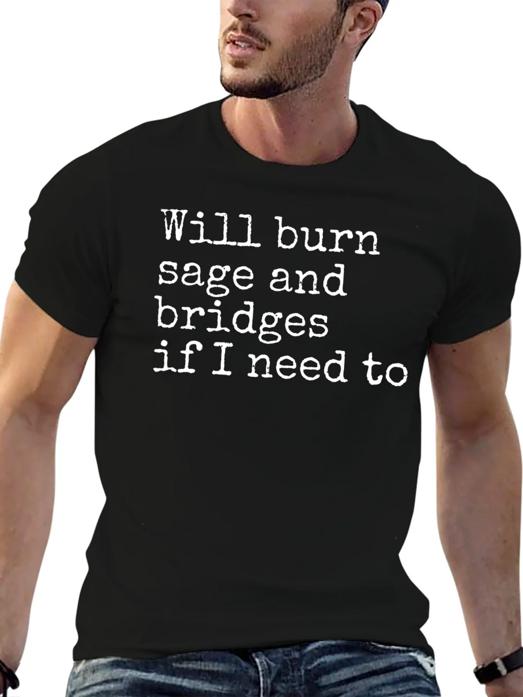 Burn Sage & Bridges Black Graphic T-Shirt product image 6