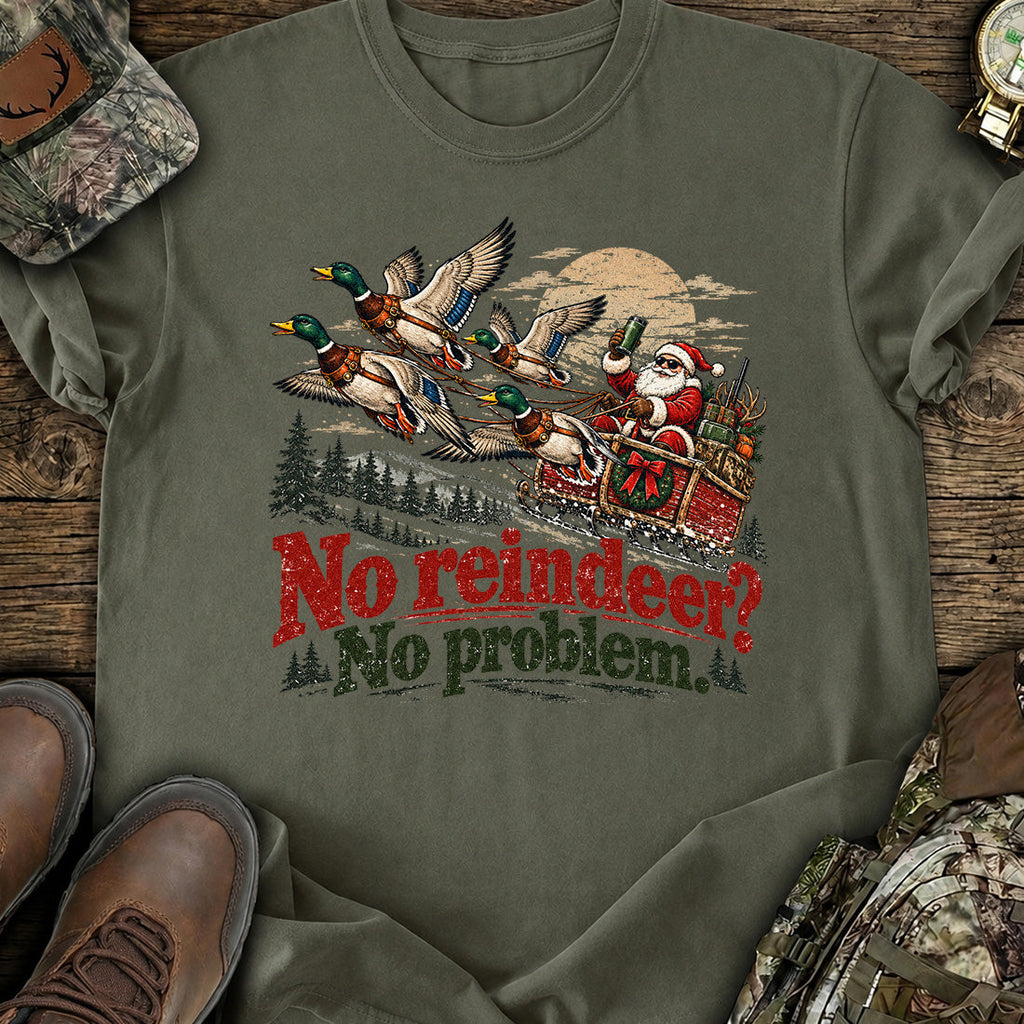 Mallard Santa Sleigh T-Shirt product image 4