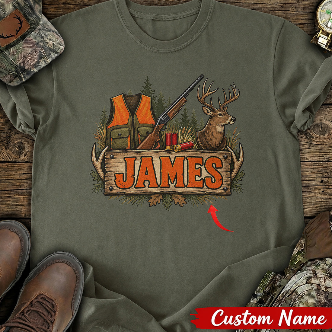 Custom Deer Hunter T-Shirt product image 4