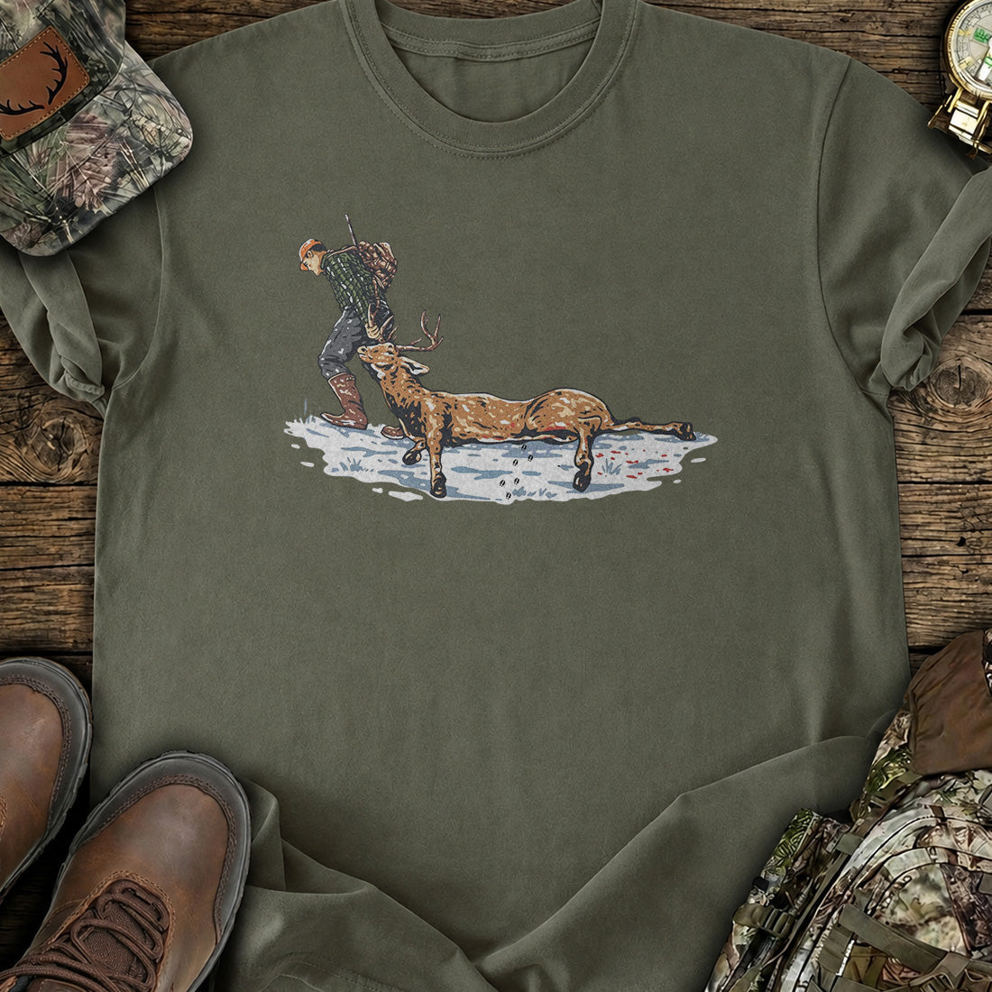 Winter Buck Hunting T-Shirt product image 3