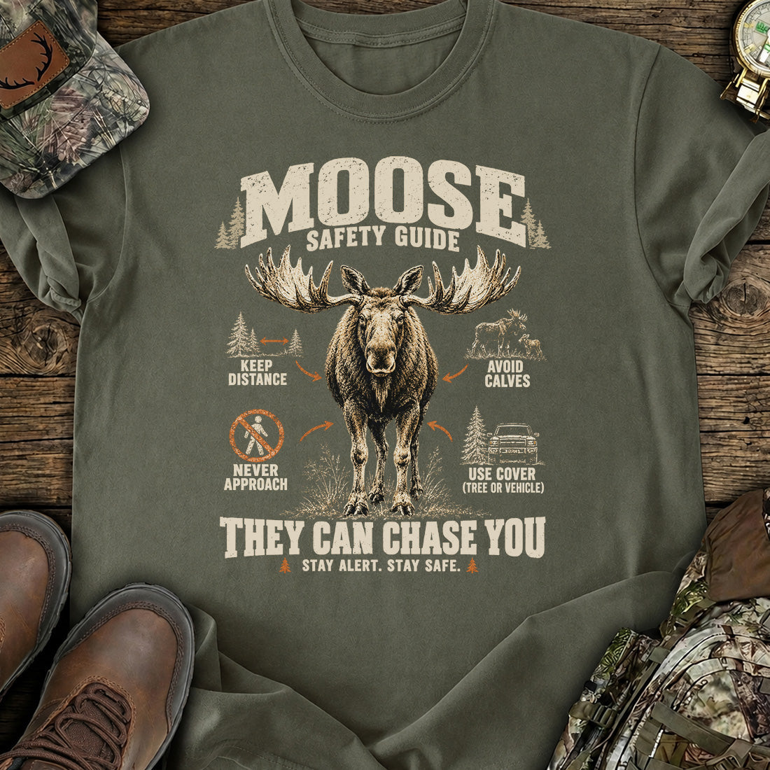 Wild Moose Warning T-Shirt product image 2