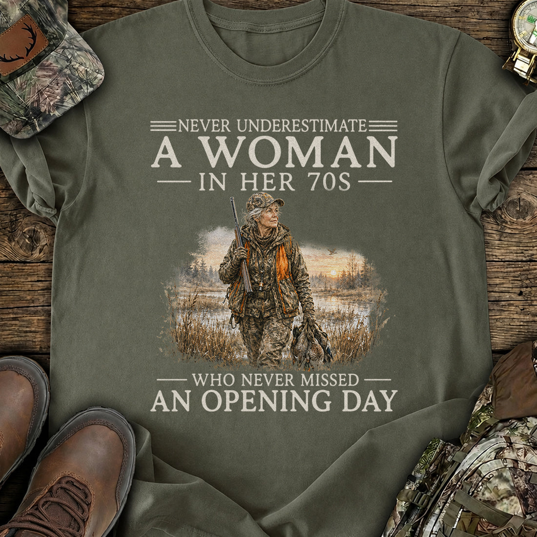 Personalized Age Opening Day Huntress T-Shirt product image 7