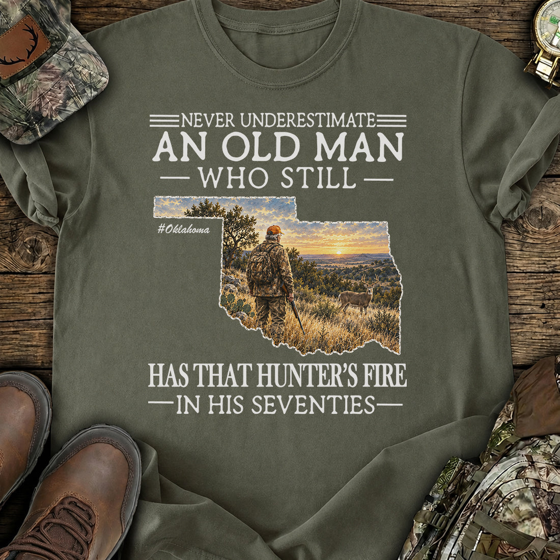 Oklahoma Hunter Fire T-Shirt product image 7