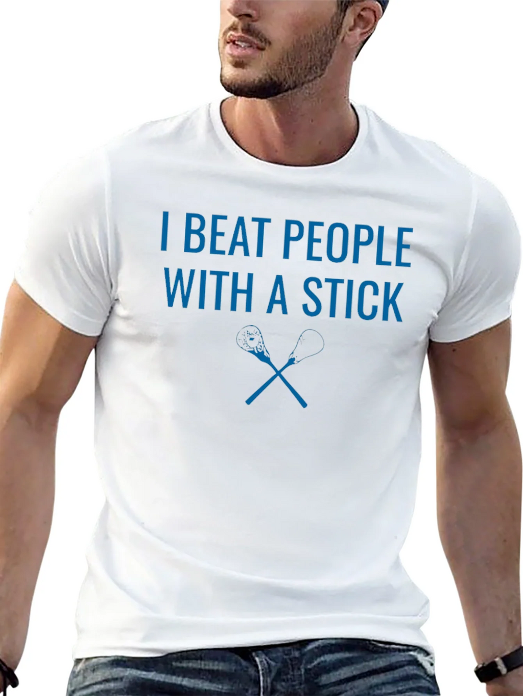 I Beat People With a Stick Graphic Tee product image 12