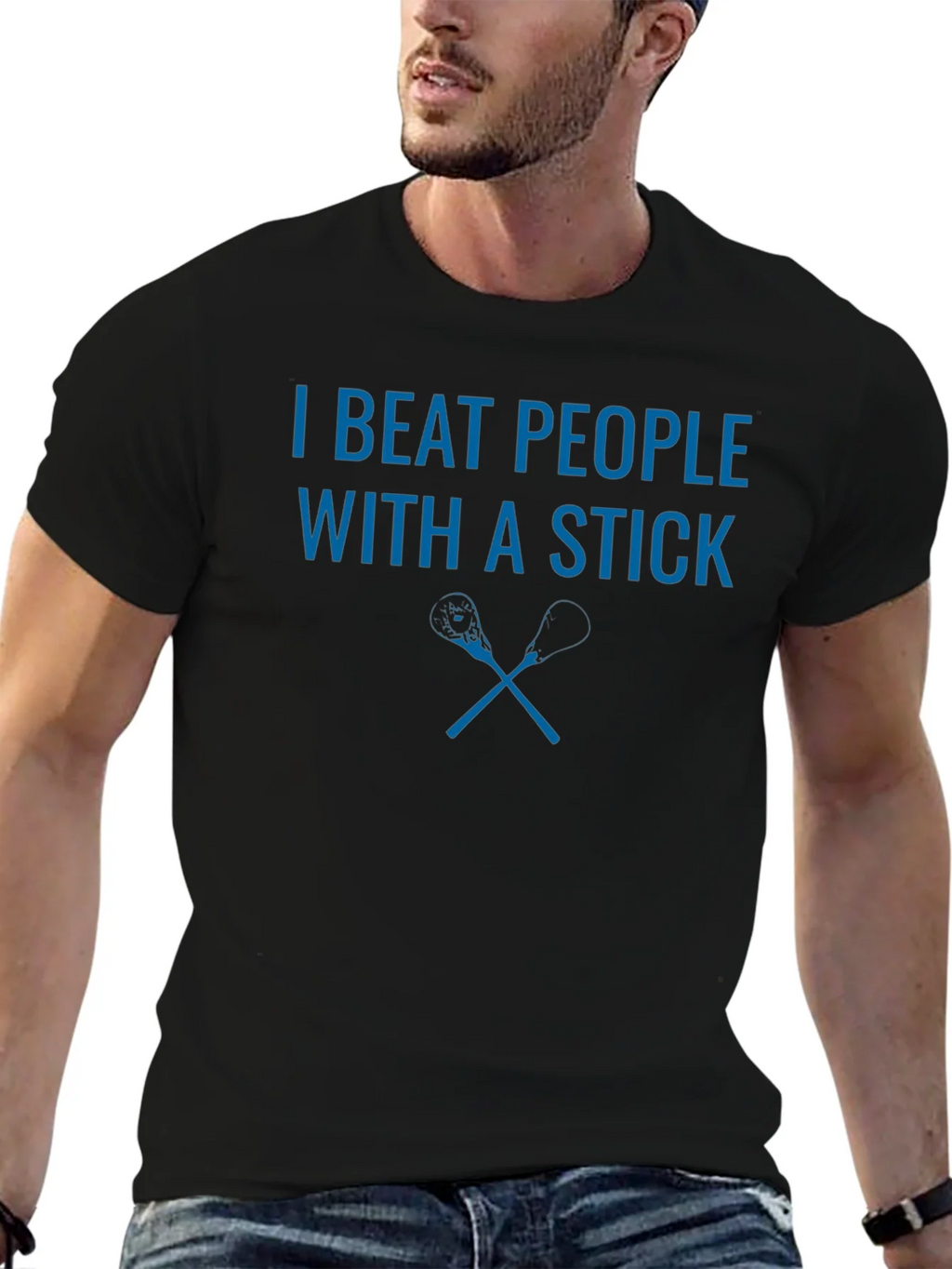 I Beat People With a Stick Graphic Tee product image 6
