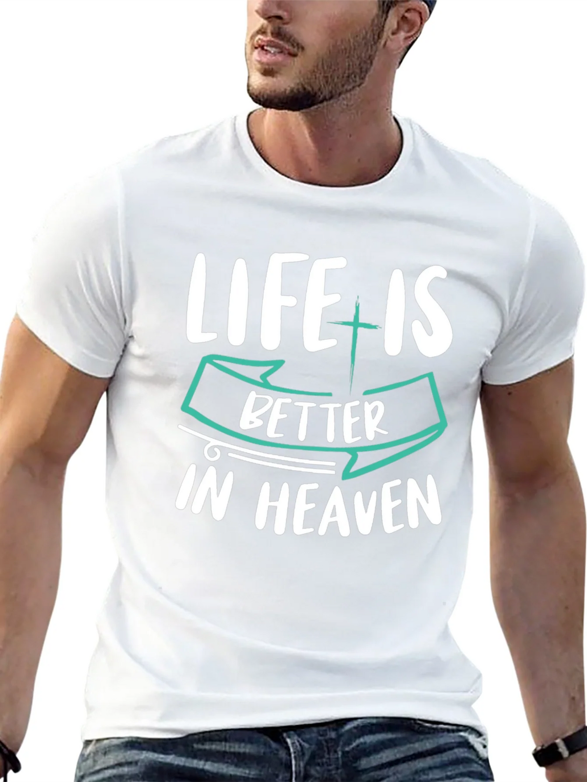 Life is Better in Heaven Graphic T-Shirt product image 12