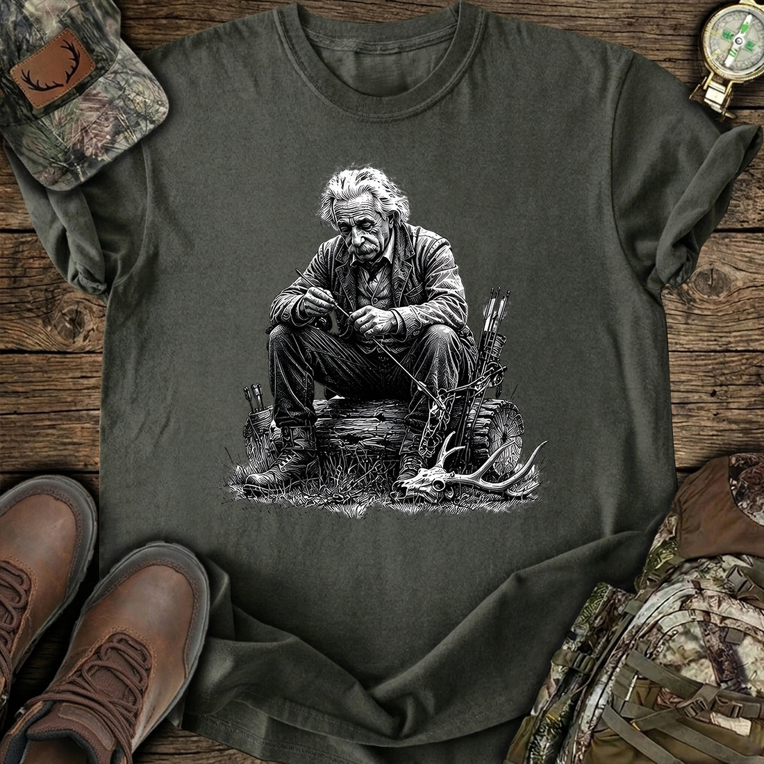 Einstein Genius Hunt Theory T-Shirt product image 1