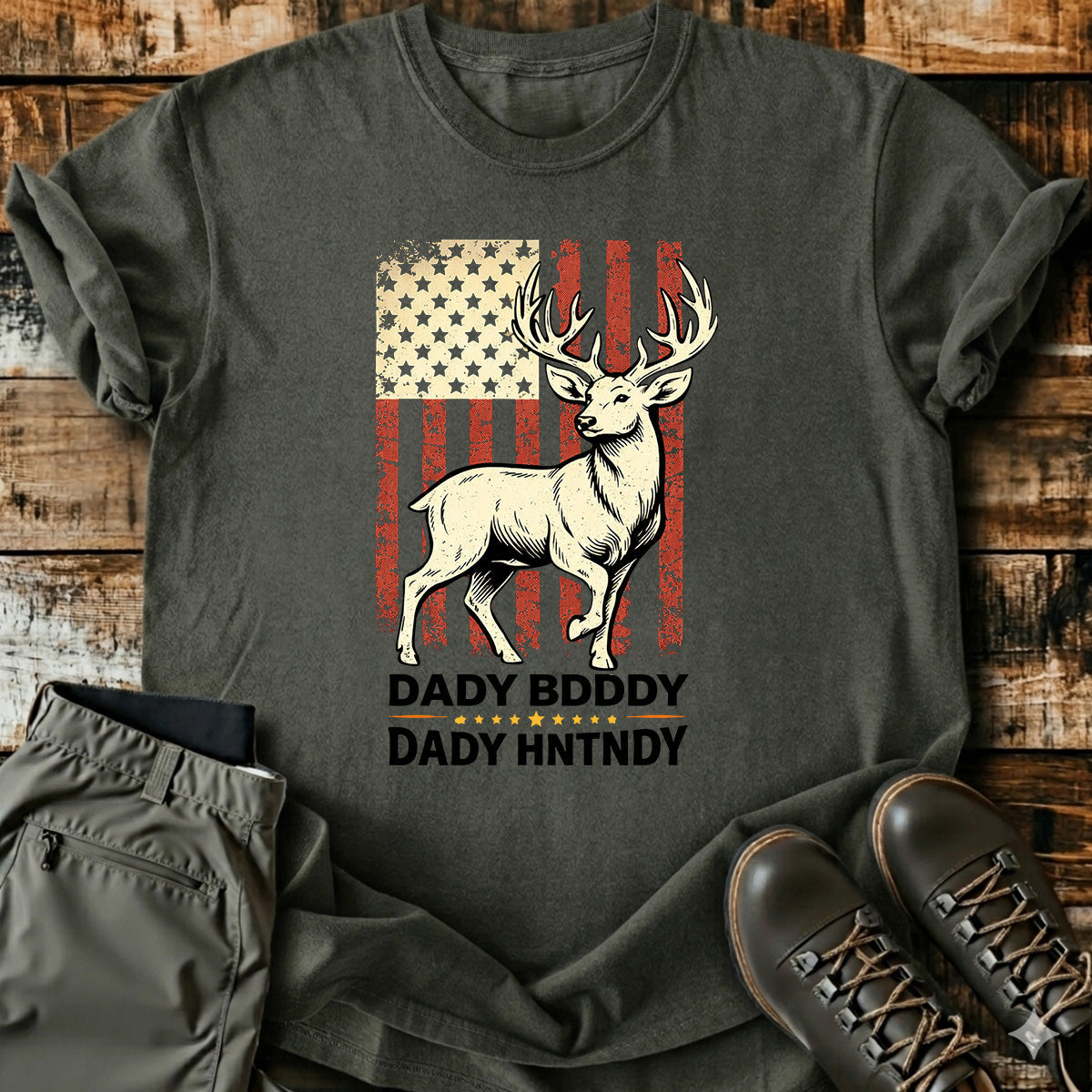 American Deer Hunting Dad T-Shirt product image 7