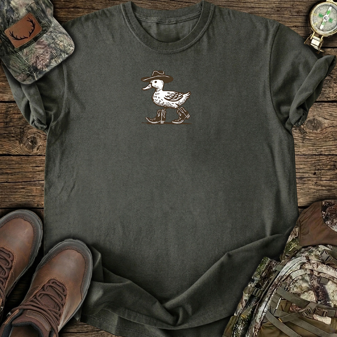 Funny Cowboy Duck T-Shirt product image 1