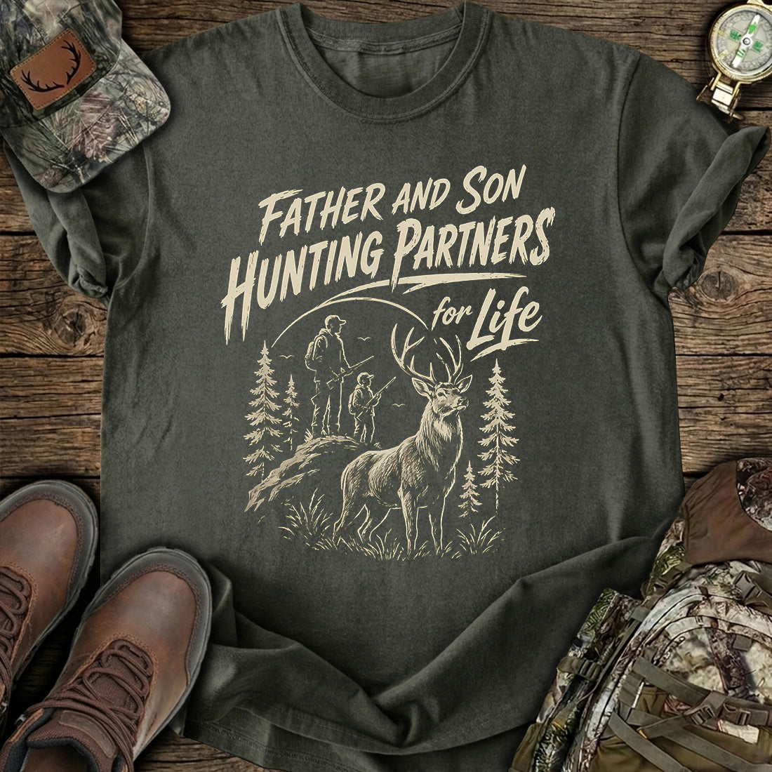Father Son Hunting Partners T-Shirt product image 2