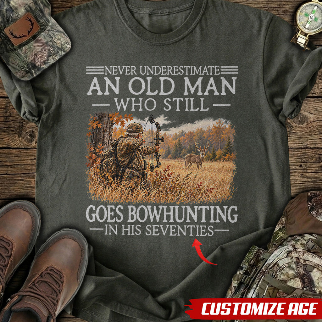 Personalized Years Young Bowhunter T-Shirt product image 5