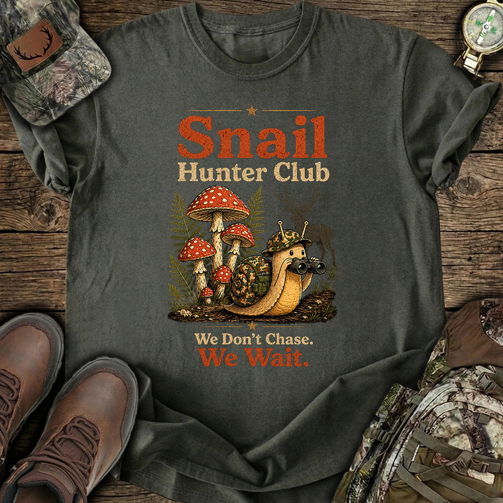 Snail Hunter Club Funny Hunting T-Shirt product image 6