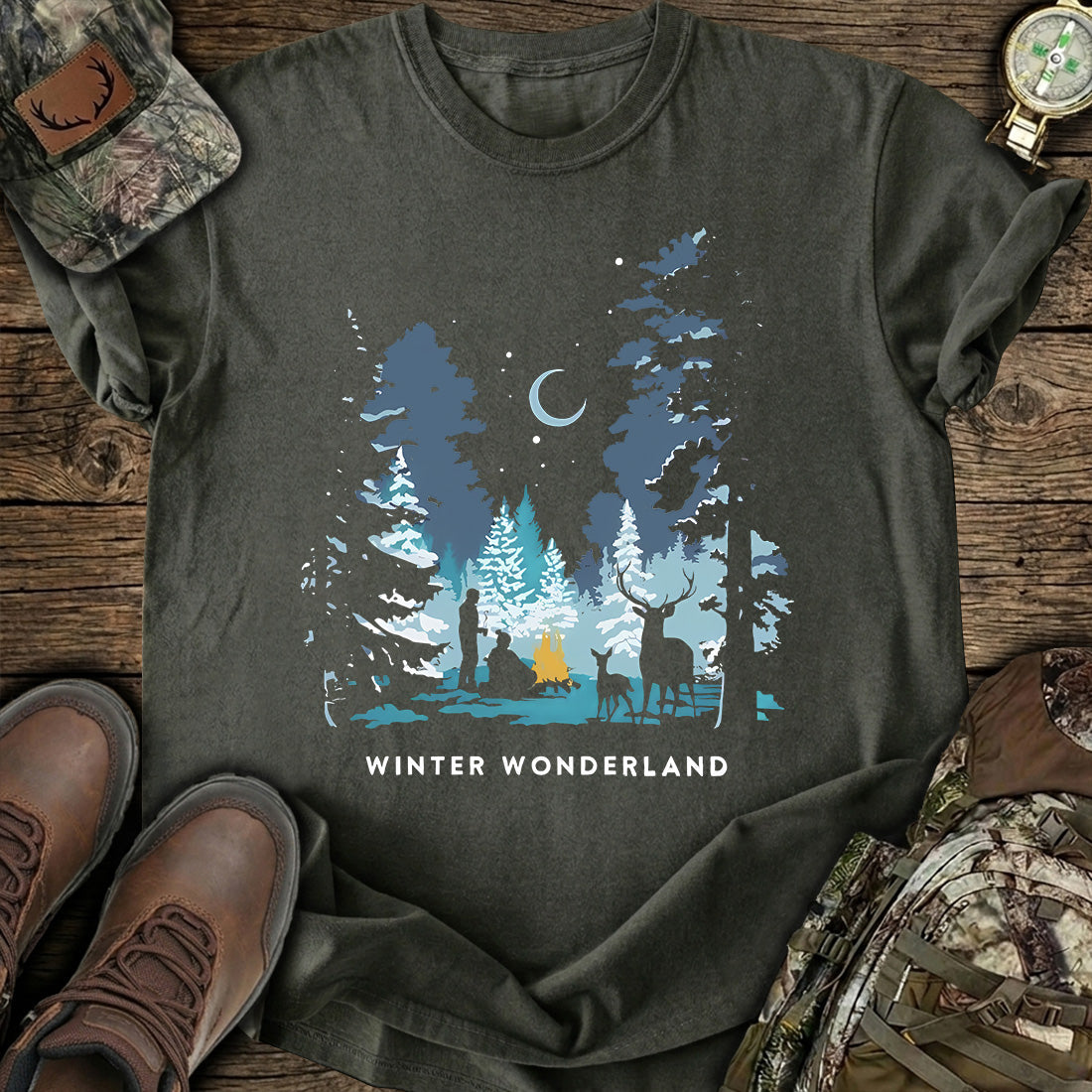 Winter Deer Camp T-Shirt product image 2