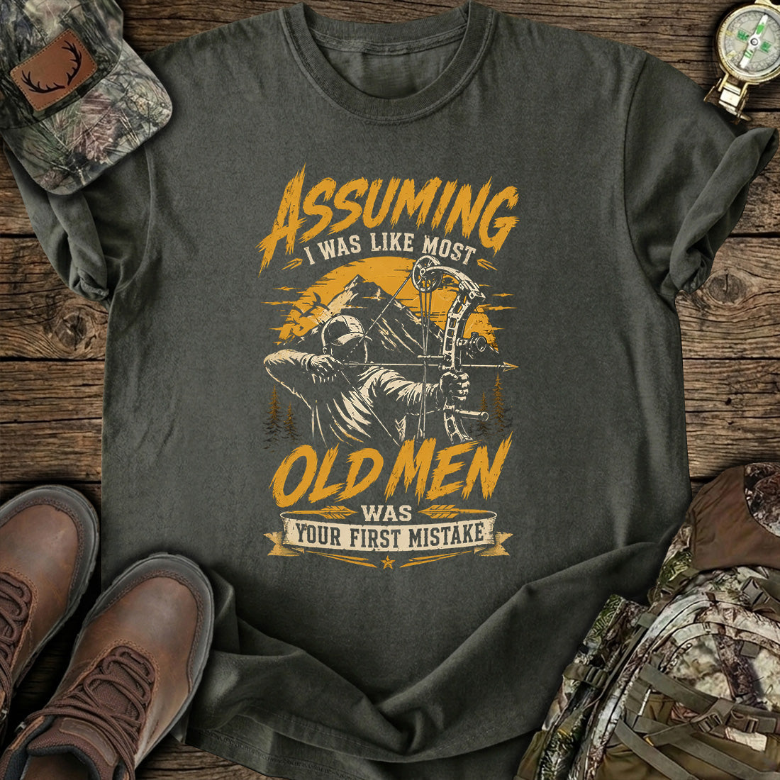 Old Men Hunting Mistake T-Shirt product image 3