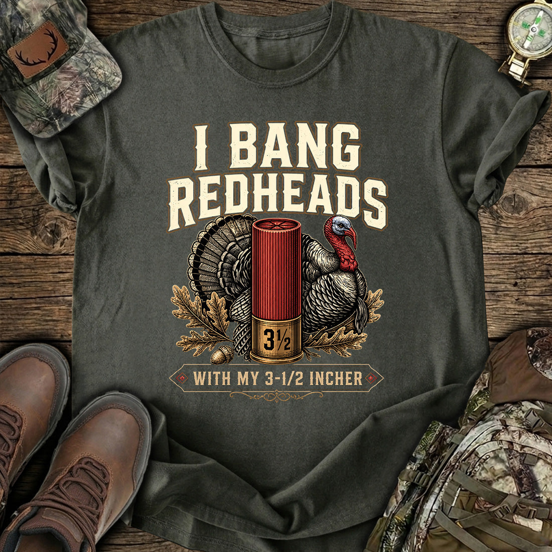 Funny Turkey Hunter T-Shirt product image 7