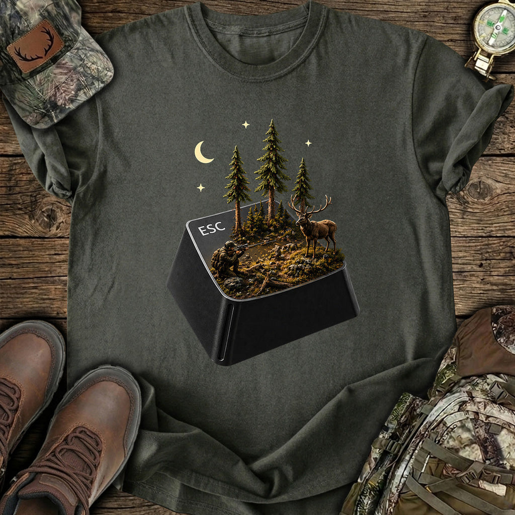 ESC Key Hunting Scene Hunter T-Shirt product image 3