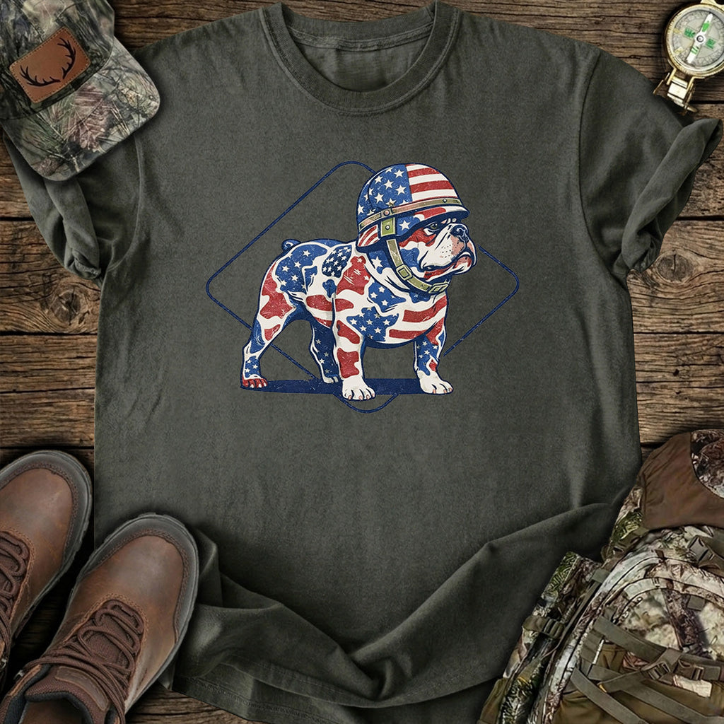 Patriotic Bulldog USA Flag T-Shirt product image 3