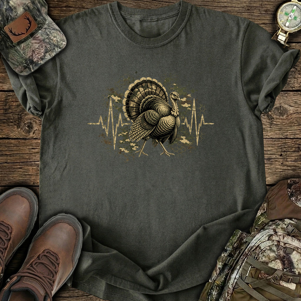Turkey Hunting Heartbeat T-Shirt product image 2