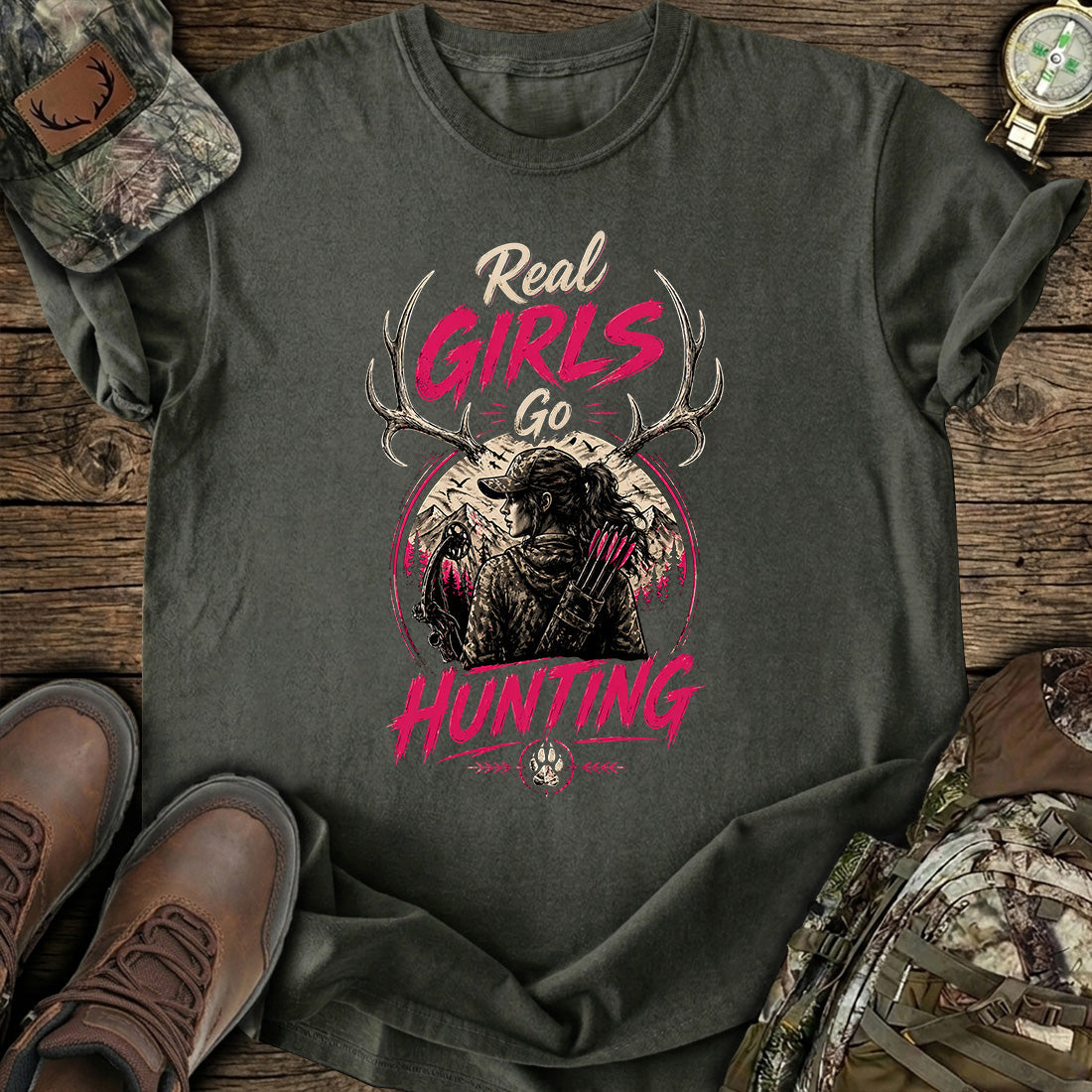 Real Girls Go Hunting T-Shirt product image 3