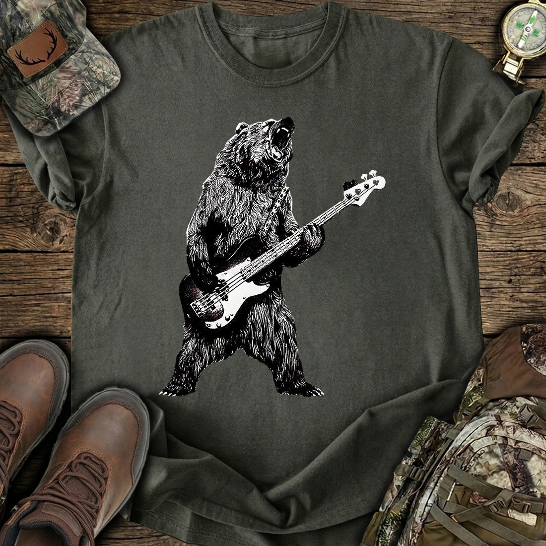 Rock Bear Guitar T-Shirt product image 1