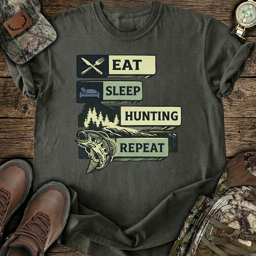 Eat Sleep Hunting Repeat T-Shirt product image 4